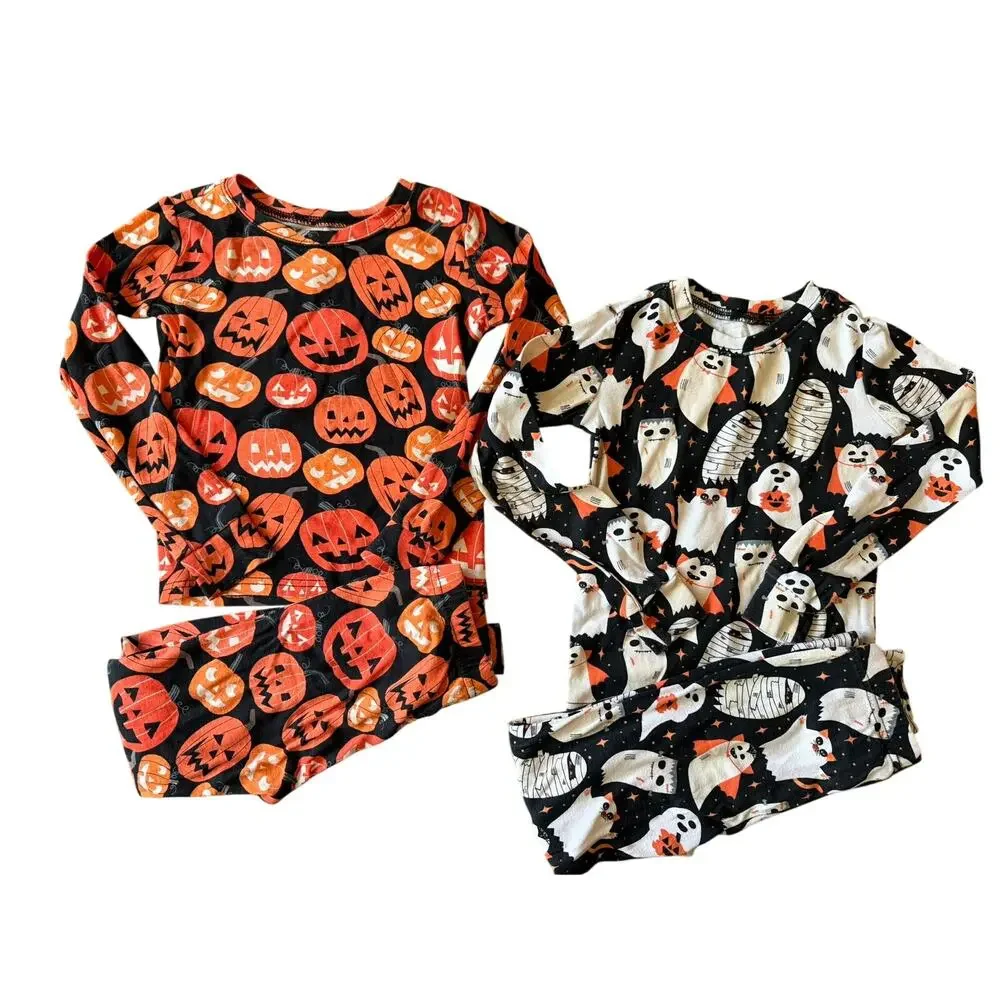 Halloween Glow in the Dark Pajamas Set of 2 Sz 6